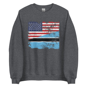 Botswana USA Flag Sweatshirt