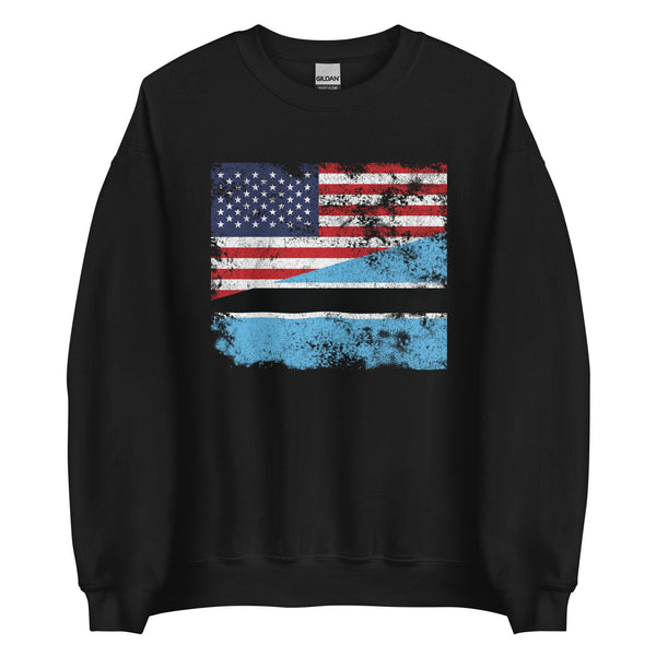 Botswana USA Flag Sweatshirt