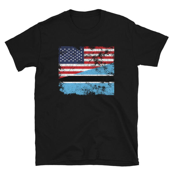 Botswana USA Flag T-Shirt