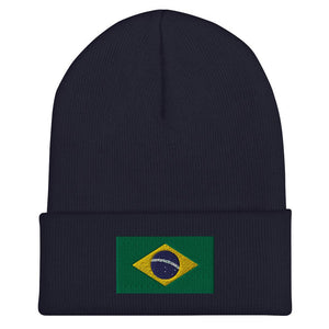 Brazil Flag Beanie - Embroidered Winter Hat