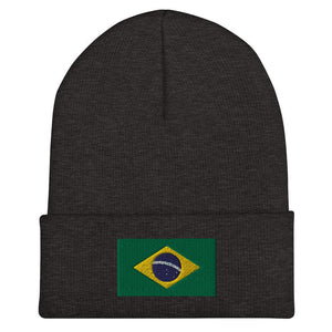 Brazil Flag Beanie - Embroidered Winter Hat