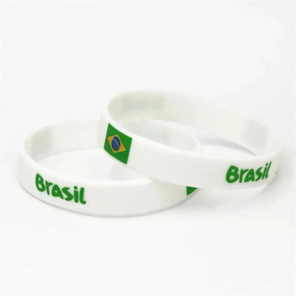 Brazil Flag Bracelet - Silicone Wristband