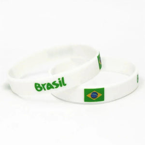 Brazil Flag Bracelet - Silicone Wristband