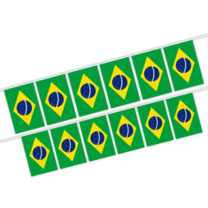 Brazil Flag Bunting Banner - 20Pcs