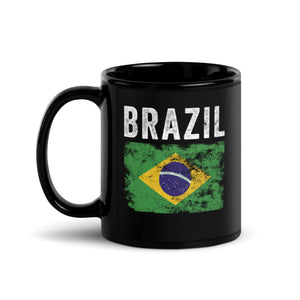 Brazil Flag Distressed - Brazilian Flag Mug