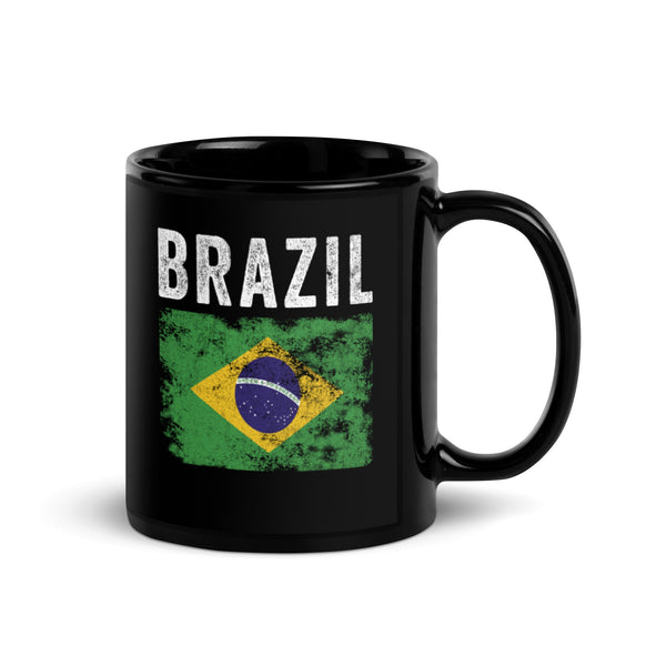 Brazil Flag Distressed - Brazilian Flag Mug