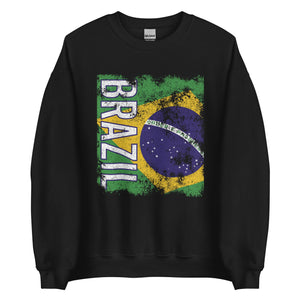 Brazil Flag - Distressed Flag Sweatshirt