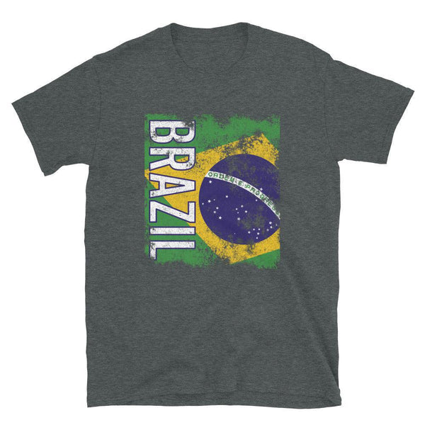 Brazil Flag Distressed T-Shirt