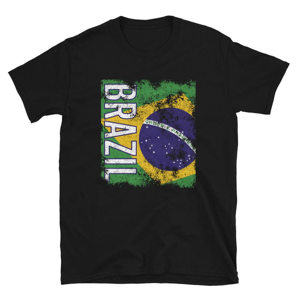 Brazil Flag Distressed T-Shirt