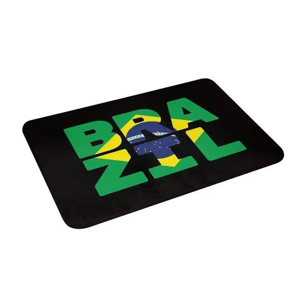 Brazil Flag Doormat - Welcome Mat for Bath and Front Door