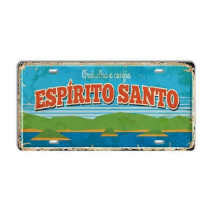 Brazil Flag License Plate Collection - Decorative Metal Tin Signs