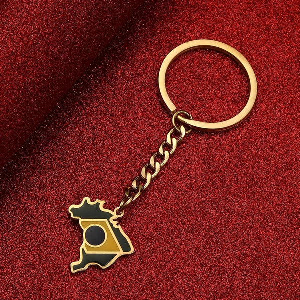 Brazil Flag Map Keychain