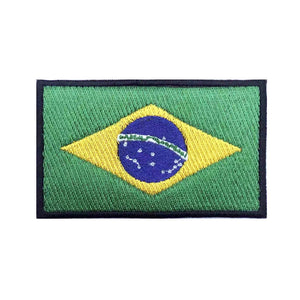 Brazil Flag Patch - Iron On/Hook & Loop Patch