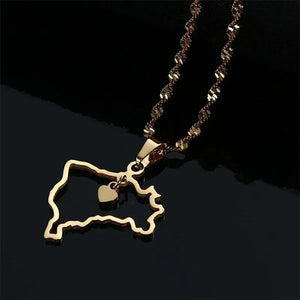 Brazil Map Necklace