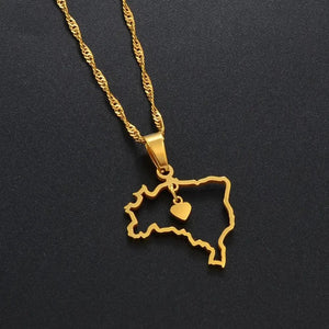 Brazil Map Necklace