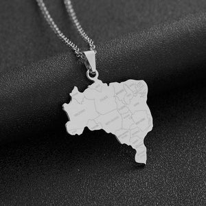 Brazil Map Necklace