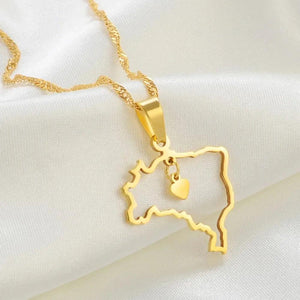 Brazil Map Necklace