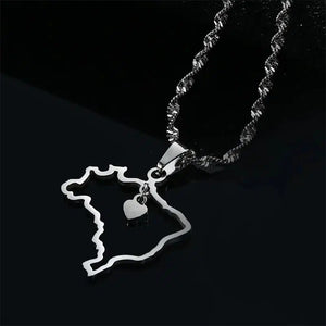 Brazil Map Necklace