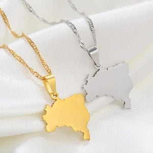 Brazil Map Necklace