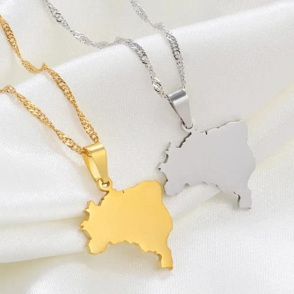 Brazil Map Necklace