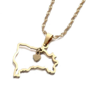 Brazil Map Necklace