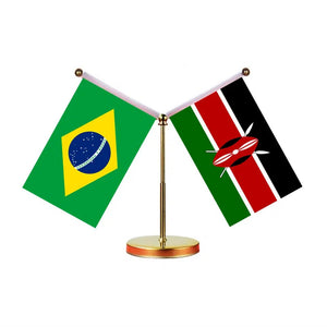 Brazil South Africa Desk Flag - Custom Table Flags (Mini)