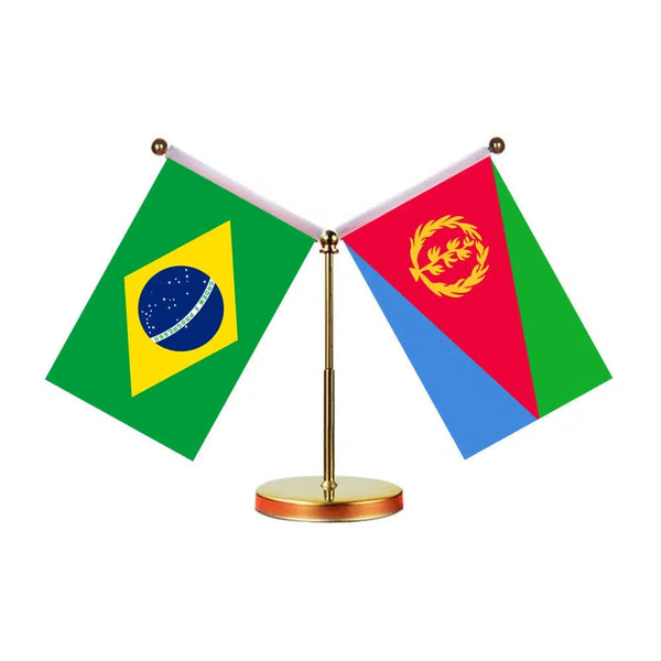 Brazil South Africa Desk Flag - Custom Table Flags (Mini)