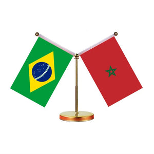 Brazil Tunisia Desk Flag - Custom Table Flags (Mini)