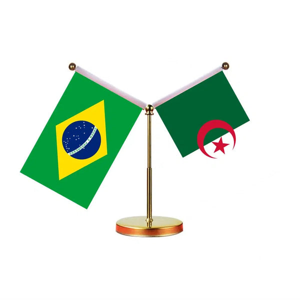 Brazil Tunisia Desk Flag - Custom Table Flags (Mini)