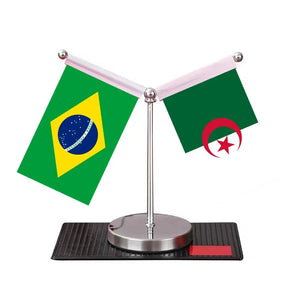 Brazil Tunisia Desk Flag - Custom Table Flags (Mini)