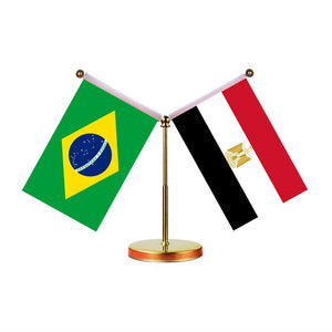 Brazil Tunisia Desk Flag - Custom Table Flags (Mini)