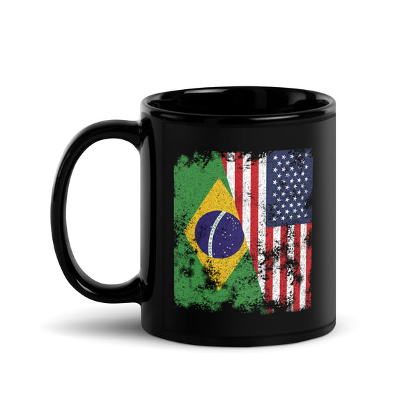 Brazil USA Flag - Half American Mug