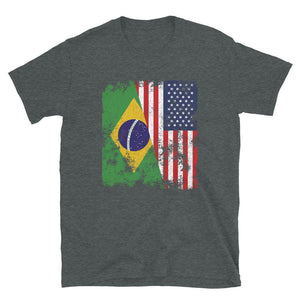 Brazil USA Flag - Half American T-Shirt