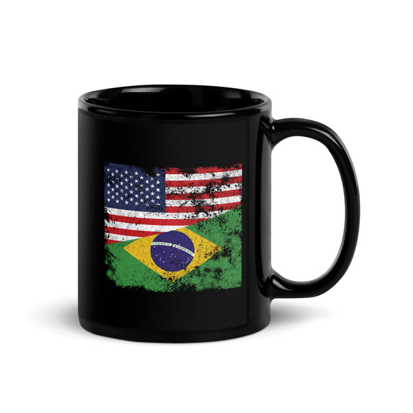 Brazil USA Flag Mug