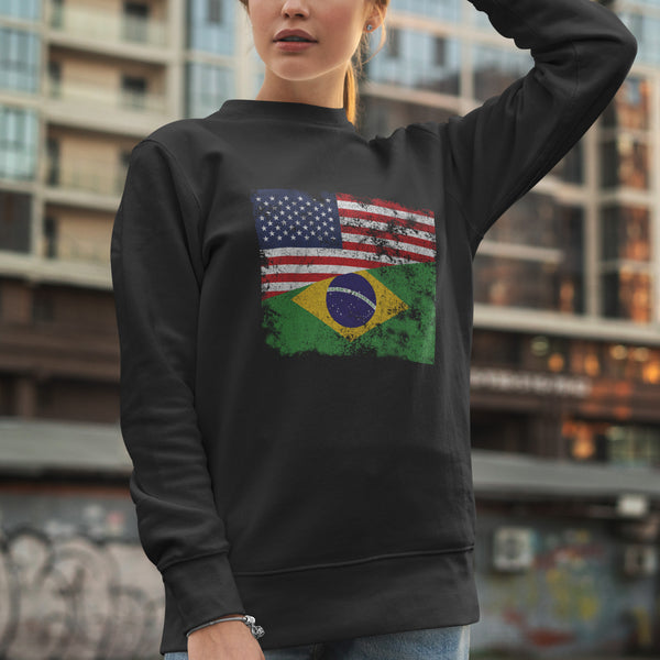 Brazil USA Flag Sweatshirt