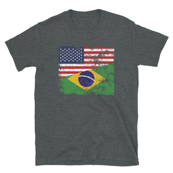 Brazil USA Flag T-Shirt