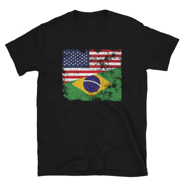 Brazil USA Flag T-Shirt