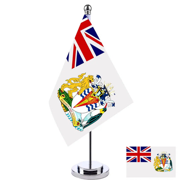 British Antarctic Territories Desk Flag - Small Office Table Flag