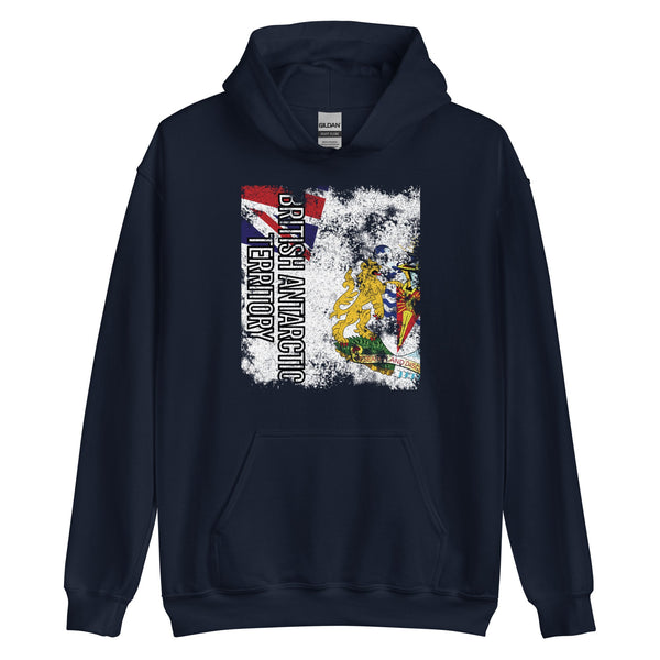 British Antarctic Territory Flag - Distressed Flag Hoodie