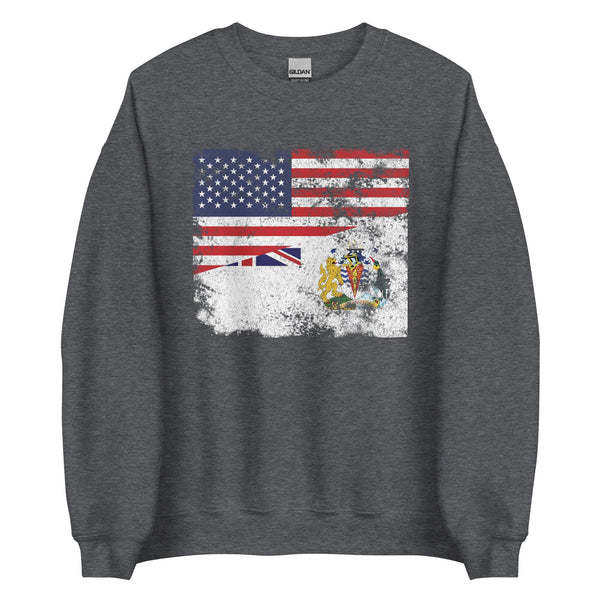 British Antarctic Territory USA Flag Sweatshirt