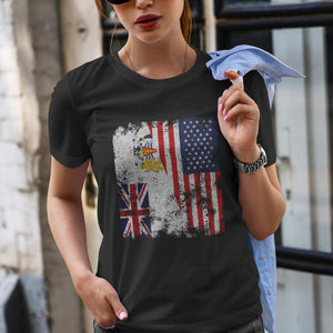 British Antarctic Territory USA Flag T-Shirt