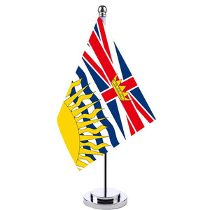 British Columbia Desk Flag - Small Office Table Flag