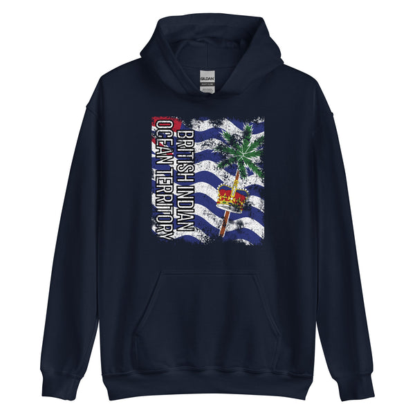 British Indian Ocean Territory Flag - Distressed Flag Hoodie