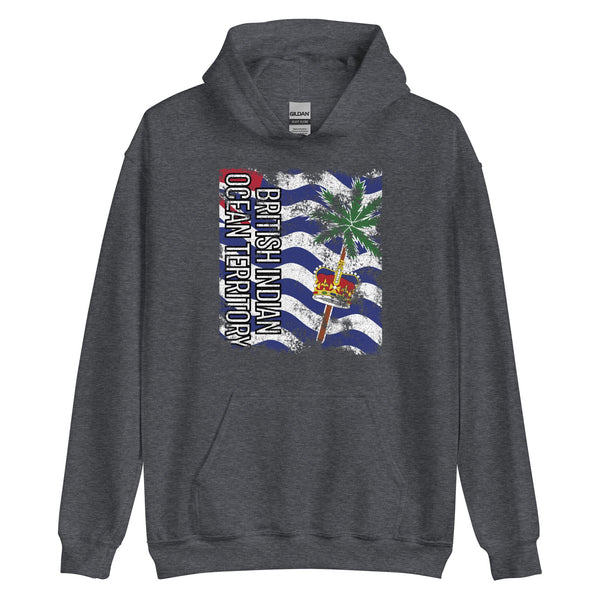 British Indian Ocean Territory Flag - Distressed Flag Hoodie