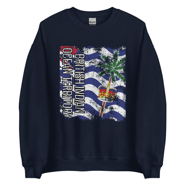 British Indian Ocean Territory Flag - Distressed Flag Sweatshirt