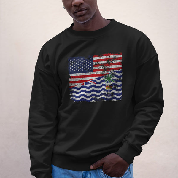 British Indian Ocean Territory USA Flag Sweatshirt