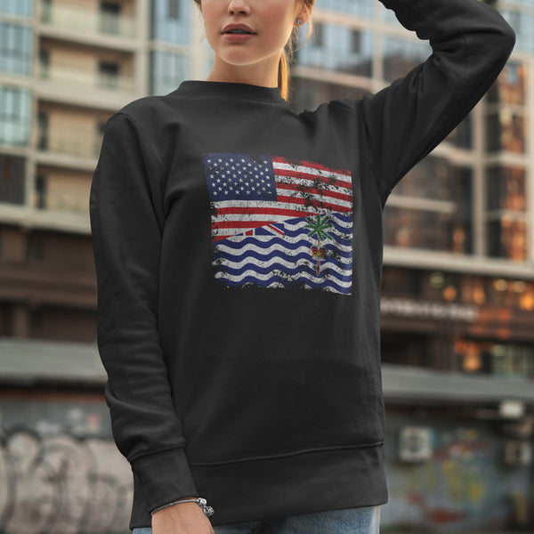 British Indian Ocean Territory USA Flag Sweatshirt