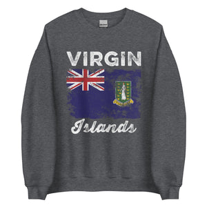 British Virgin Islands Flag Distressed Sweatshirt