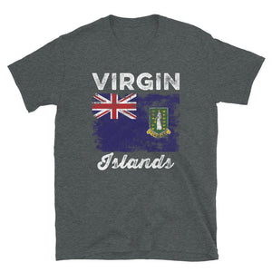 British Virgin Islands Flag Distressed T-Shirt