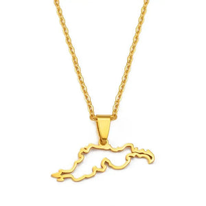 British Virgin Islands Map Necklace
